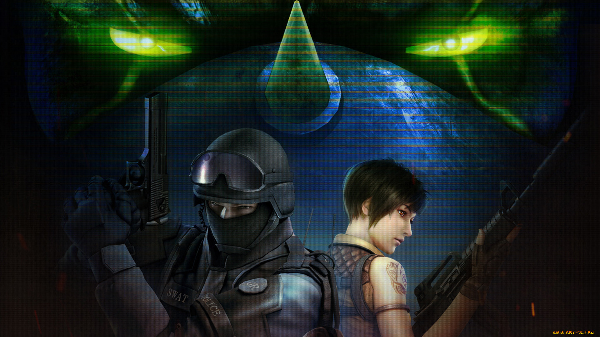  , cross fire, cross, fire, , action, 